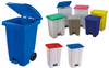 Storage Bin with Lid PP Plastic Trash Can with Caster Rubber Wheels Easy Moving