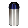 40 LITRE DOME BIN ELECTRIC FINISHED Stainless Steel Waste Bin black trash can bathroom