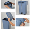 Plastic Bio Medical Carton Office Waste Bin Outdoor Indoor Eco Friendly Sanitary Trash Can Foot Pedal Waste Bucket