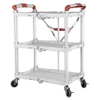 2021 service cart folding trolley plastic storage basket trolley with Wheels handtruck trolley organizer