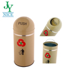 Push Lid Push Top Colorful Indoor Hotel Lobby Canteen Garbage Bin Round Trash Can with Foot Pedal Waste Bin