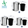 Outdoor Indoor Foot Pedal Trash Can Street Office Hospital Hotel Kitchen Restaurant Stainless Steel Garbage Bin