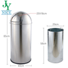 12L/15L/18L/25L/27L/35L/38L/50L/70L Push Top Round Indoor Outdoor Hotel Lobby Ball Lid Garbage Bin Trash Can Waste Bin