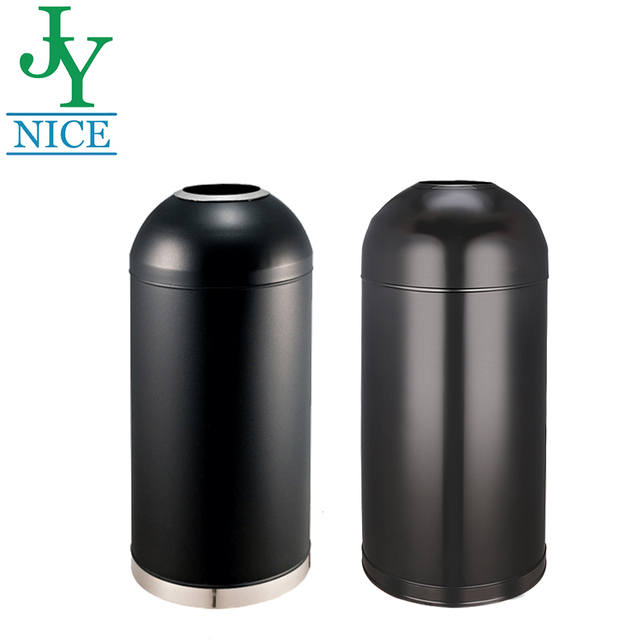 Good Quality Industrial Park Stainless Steel Trash Can Outdoor Passage 50L 65L Round Metal Rubbish Barrel