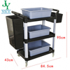 Multifunction hotel housekeeping dish collection push cart PP plastic supermarket Bar Restaurant Food service Trolley
