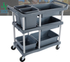 hotel collection trolley with container PP plastic kitchen plate collect cleaning service cart chariot de nettoyage service