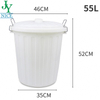 Outdoor 80L Waste Bin/rubbish Container/trash Can with Lid Eco-friendly Subway Station Fireproof Round Dustbin