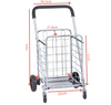 Aluminum folding hand travel luggage trolley cart with wheels, Folding Collapsible Storage Trolley Cart Shopping Crate