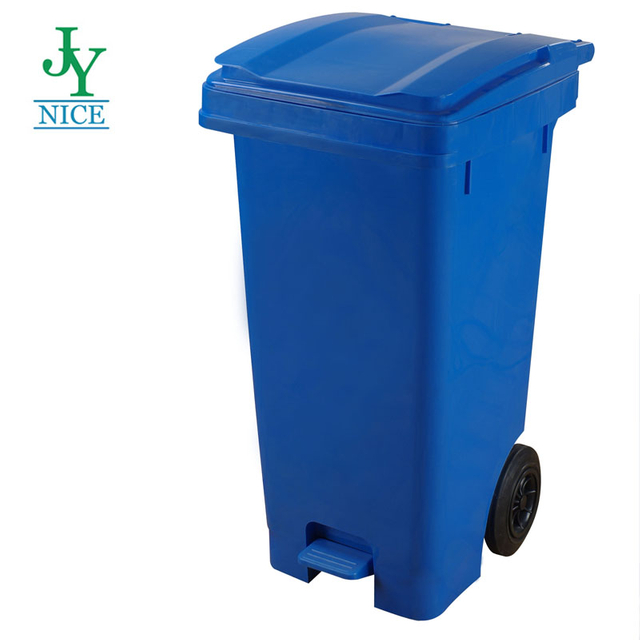 Outdoor Waste Garbage Bin with Lid Hospital Shop PP Recycling Container 32 Gallon Wheeled Trash Can