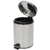 Round Bathroom Trash Can with Lid Soft Close And Removable Inner Wastebasket, Black trash can bathroom Office lidded bathroom trash can