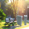 Wholesale Household Plastic Dustbin with Lid 90L Fireproof Recycle Bin Restaurant Kitchen Rubbish Waste Bin