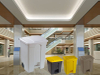 PP Material Kitchenware built-in garbage bin with plastic lid 68L foot pedal garbage recycle rubbish bin