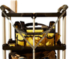 Fold 'N Go Collapsible Utility Cart, 50 Lb. Load Capacity per Shelf With 3 Layers Service Cart