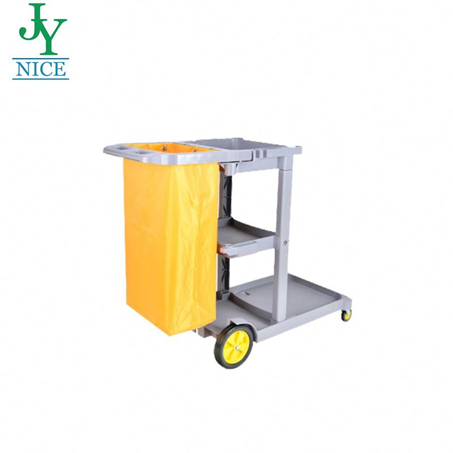 Commercial Hotel Housekeeping Cleaning Trolley with Janitorial Supplies Hospital Service Janitor Cart
