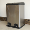 2021 New Design Kitchen Garbage with Stackable Pedal Double Design Compact Dustbin for Office Stainless Steel Waste Bin