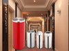 Toilet Waterproof Foot Pedal Garbage Bin with Lid Removable Inner Wastebasket Round Waste Bin