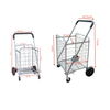 Aluminum folding hand travel luggage trolley cart with wheels, Folding Collapsible Storage Trolley Cart Shopping Crate