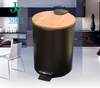 Black White Stainless Steel Garbage Bin 3L 5L 12L Round Trash Can with Foot Pedal