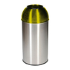 40 LITRE DOME BIN ELECTRIC FINISHED Stainless Steel Waste Bin black trash can bathroom