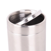 2021 New Design Mini Stainless Steel Waste Bin with Swinging Lid for Car Tabletop Desktop Trash Bin