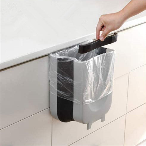 Botes Para Basura Plegables Car Mounted Trash Can Folding Waste Bin Kitchen Cabinet Door Hanging