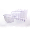 1/6 Size Polycarbonate Food Pans 4"Deep Clear - Pack of 6