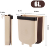 Wall Mounted Trashcan for Bathroom Toilet Waste Storage Folding Waste Bin Kitchen Cabinet Door Hanging Trash Bin Trash Can