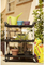 Metal Storage Shelves Multifunctional Trolley with Utility Handles Easy Folded Assembly Cart for Kitchen,Office Etc.