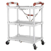 Plastic service utility carts folding service trolleys tool box trolley