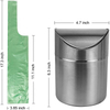 2021 New Mini Desktop Bin Stainless Steel Swing Lid Trash Can Set 1.5 L / 0.40 Gal