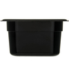 New Black Food Container Plastic 5500ml Each 2500ml 1/1, 1/2, 1/3, 1/4, 1/6, 1/9 Qt Pack Of 6 Sets