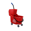 26QT Red Color Mop Bucket with Wringer Side Press Wring Is Easy To Use