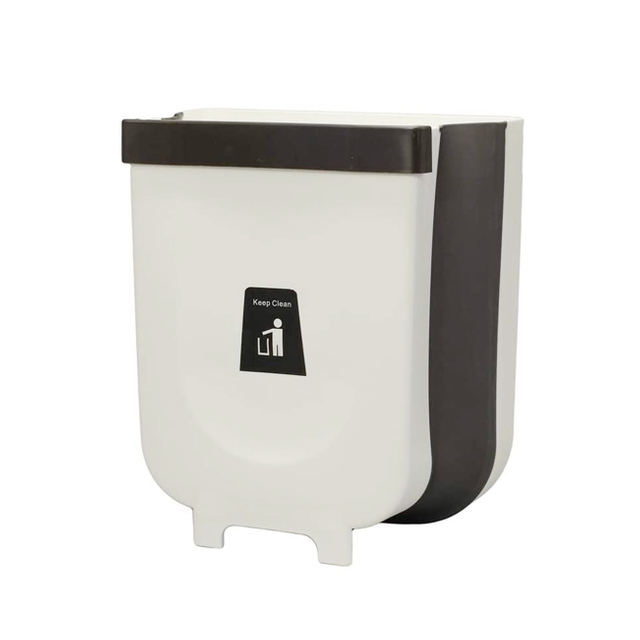 Collapsible Camping Trash Cans for Bathroom RV Cabinet Door Toilet Waste Bin