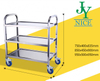 heavy duty 2 tier warehouse Storage Tool Utillity Cart 3 layers hospital Stainless Steel Anesthesia Medical Trolley