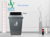 Easy Assembly Recycled rubbish container with push cover coffee shop restaurant kitchen plastic waste bin