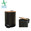 Black White Stainless Steel Garbage Bin 3L 5L 12L Round Trash Can with Foot Pedal