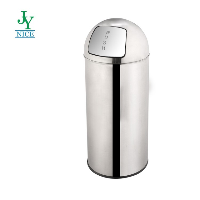 Indoor Perfect Round Top Bin Stainless Steel Waste Bin