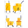 Commercial Office Building Mop Bucket with Wringer Plastic Mobile Wheel Moving Swob Water Bucket