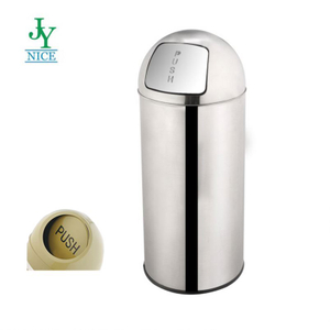 Outdoor Corridor Metal Standing Trash Can 12L 25L 35L 50L 70L Stainless Steel Garbage Collection Waste Bin