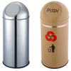 25L/27L/35L/50L/70L Stainless Steel PUSH Lid Commercial Office Bank Trash Can Hotel Lobby Restaurant Metal Waste / Garbage Bin