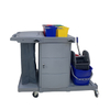 Clean Trolley Janitor Cart with Mop Bucket Hotel Cleaning Trolley
