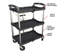 New Design Storage Cart - Black, White, Red 3-Tier Metal Rolling Utility Cart with Handle