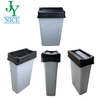 87Qt. Outdoor Waste Container Square Park Ash Bin with Lid Slim Jim Plastic Waste Bin Bottle Classification Dustbin