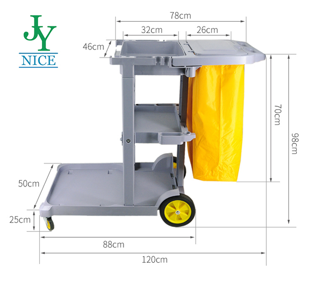 Commercial Housekeeping Cart Cleaning Attendant Cart Cleaning Floor Cleaning Trolley