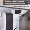 Upgraded Kitchen Cabinet Door Hanging Trash Bin Garbage Car Trash Can Wall Mounted Foldable Folding Waste Bin