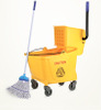 26QT Red Color Mop Bucket with Wringer Side Press Wring Is Easy To Use