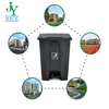 PP plastic fireproof garbage can with foot pedal Restaurant dining room food pedal dustbin