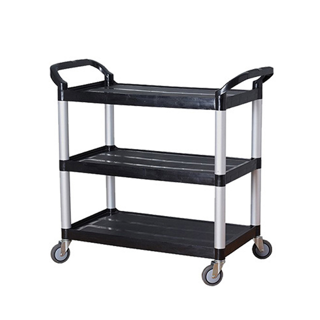 Cable cart diner Thickened stainless steel dining trolley Two Three Tiered Hotel Trolley
