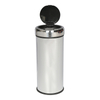 Design Small Round Plastic Trash Can, Garbage Container Bin with Swing Top Lid - for Bathrooms, Kitchens, Home Office